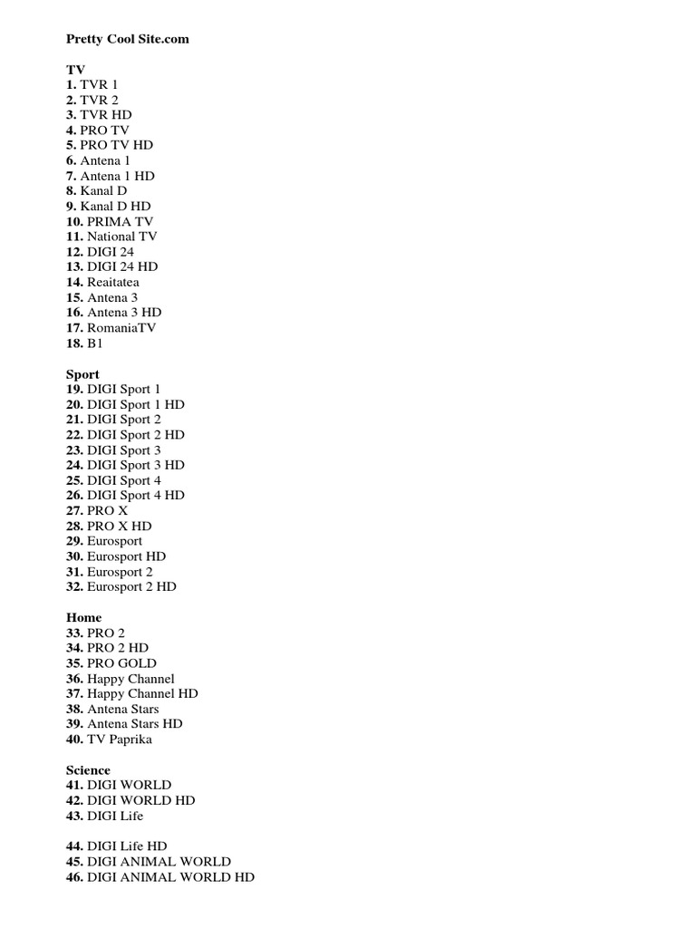 Program Digi Sport 1 Grila Programe Digi | PDF | Media Industry | Media Companies Of The United  States
