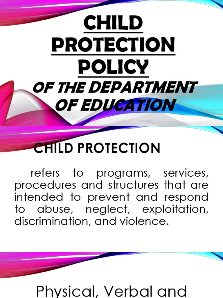Child Protection Policy | PDF | Wellness | Lifestyle
