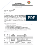 BA 96 Advertising Course Outline