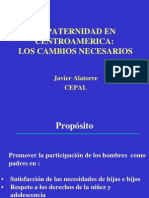 La Paternidad en Centroamérica A Los Cambios Necesarios