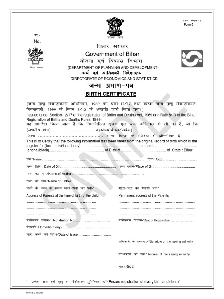 Form 5 PDF | PDF | Official Documents | Government And Personhood