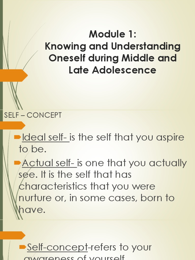 Knowing and understanding oneself during middle and late adolescence