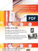 Ginzberg'S Career Development Theory: Anthony Alagon Rowena M. Maraquilla Elvie D. Mendoza