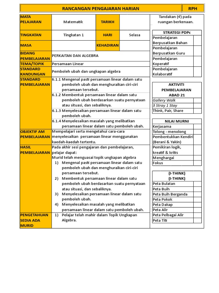Rph Persamaan Linear Pdf