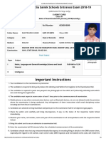 Sainikschooladmission - in - Students - AdmitCard AYUSH PDF