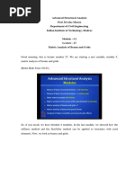 Advanced Structural Analysis Prof. Devdas Menon Department of Civil Engineering Indian Institute of Technology, Madras