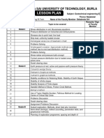 Lesson Plan: Veer Surendra Sai University of Technology, Burla