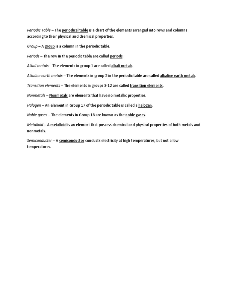 Periodic Table | PDF