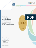 HTML Fundamentals Certification