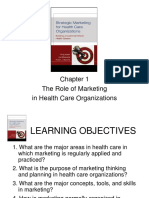 Marketing's Role in Healthcare: Concepts, Tools and Organization