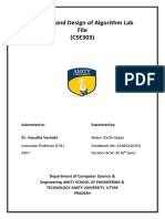 Analysis and Design of Algorithms Lab File