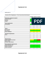 Equipment List 1