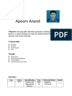 Apoorv Anand: Objective