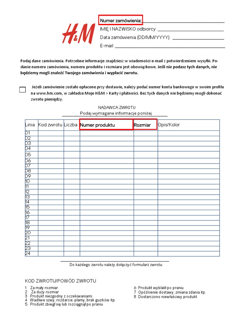 PL PL Return Form | PDF
