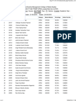 2nd Merit List Fy Baftnmp