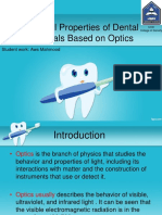 Physical Properties of Dental Materials Based On Optics: Student Work: Aws Mahmood