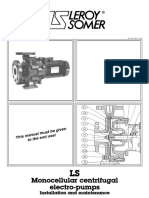 Monocellular Centrifugal Electro-Pumps: Installation and Maintenance