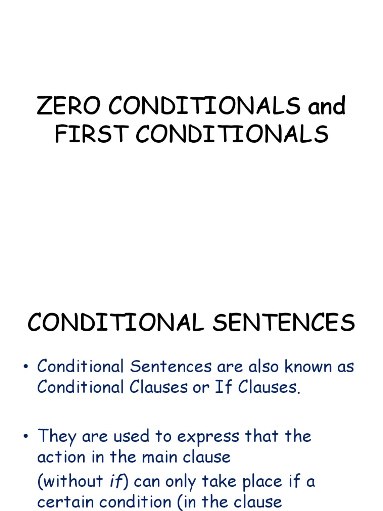 Understanding Conditional Sentences | PDF | Sentence (Linguistics) | Clause