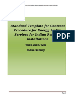Standard Template For Contract Procedure For Energy Audits Services For Indian Railway Installations
