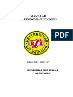 Makalah Perekonomian Indonesia - Abdul Latief - 66170026