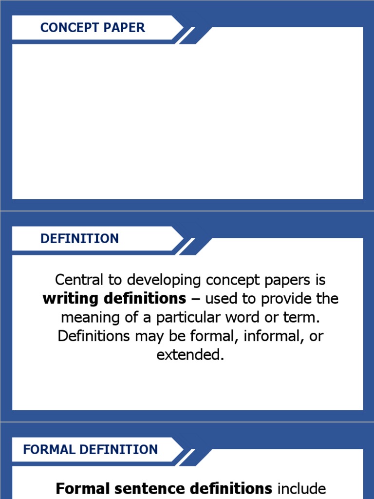 Writing Effective Concept Papers | PDF | Concept | Definition