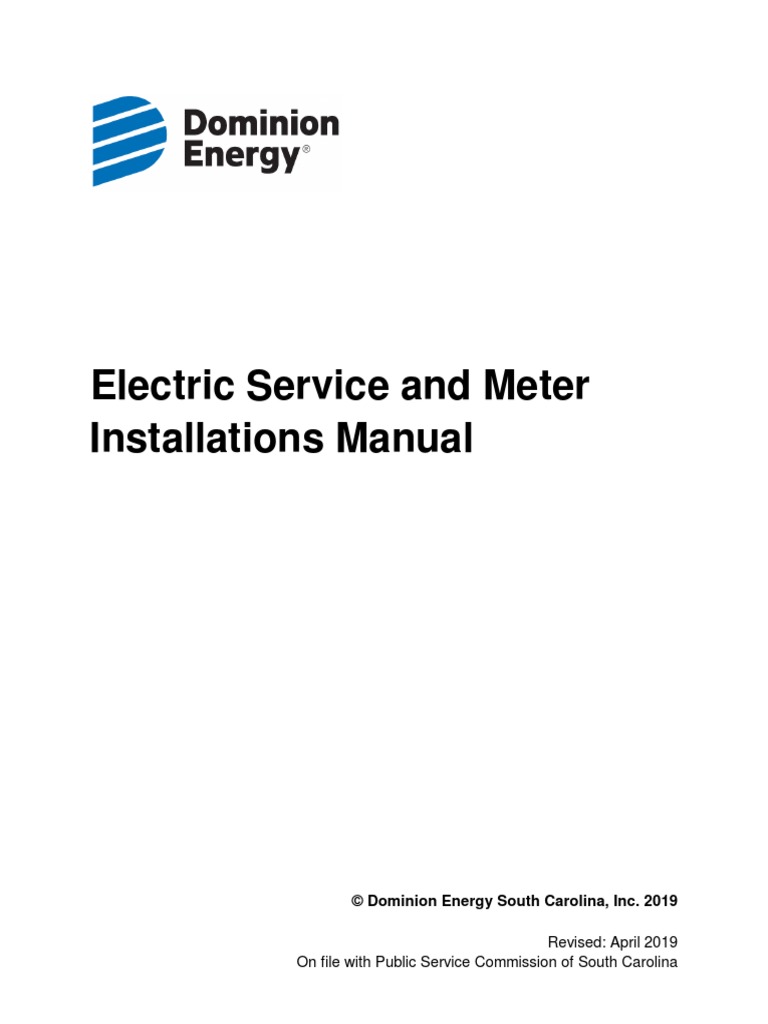 Electric Service and Meter Installations PDF Electrical Wiring