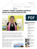 Tamad', Tanga'-Careless Words at Home Can Wound Kids For Life - Inquirer Lifestyle