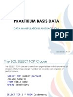 Praktikum Basis Data: Data Manipulation Language (DML)