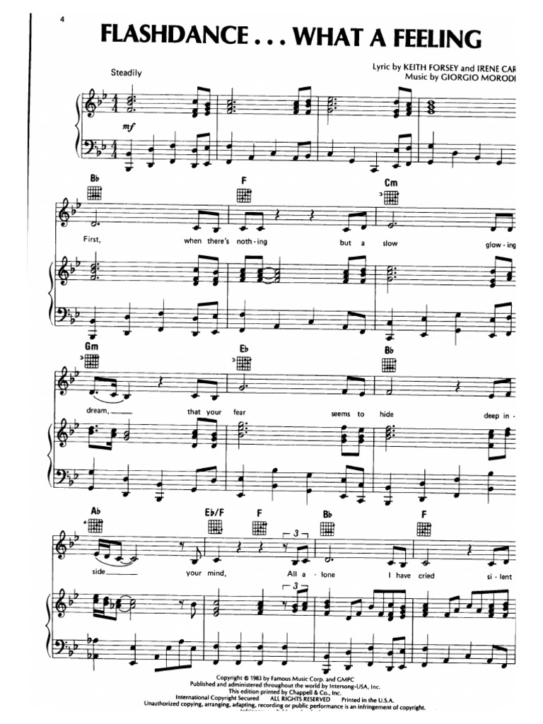 Flashdance What A Feeling PDF