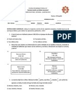 EXAMEN Diagnóstico - Matemáticas 1, Primero de Secundaria.