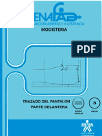 2884 Modisteria Trazado Pantalon Parte Delantera