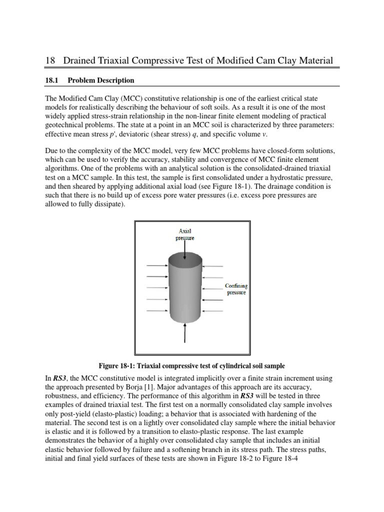 Drained Triaxial Test of MCC Soil | PDF | Young's Modulus | Continuum ...