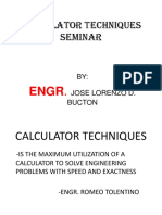 Calculator Techniques