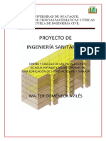 Diseño y Calculo de las instalaciones de Agua Potable y Agua Servidas en una edificacion de 5 Pisos altos, Pb y Terraza.pdf