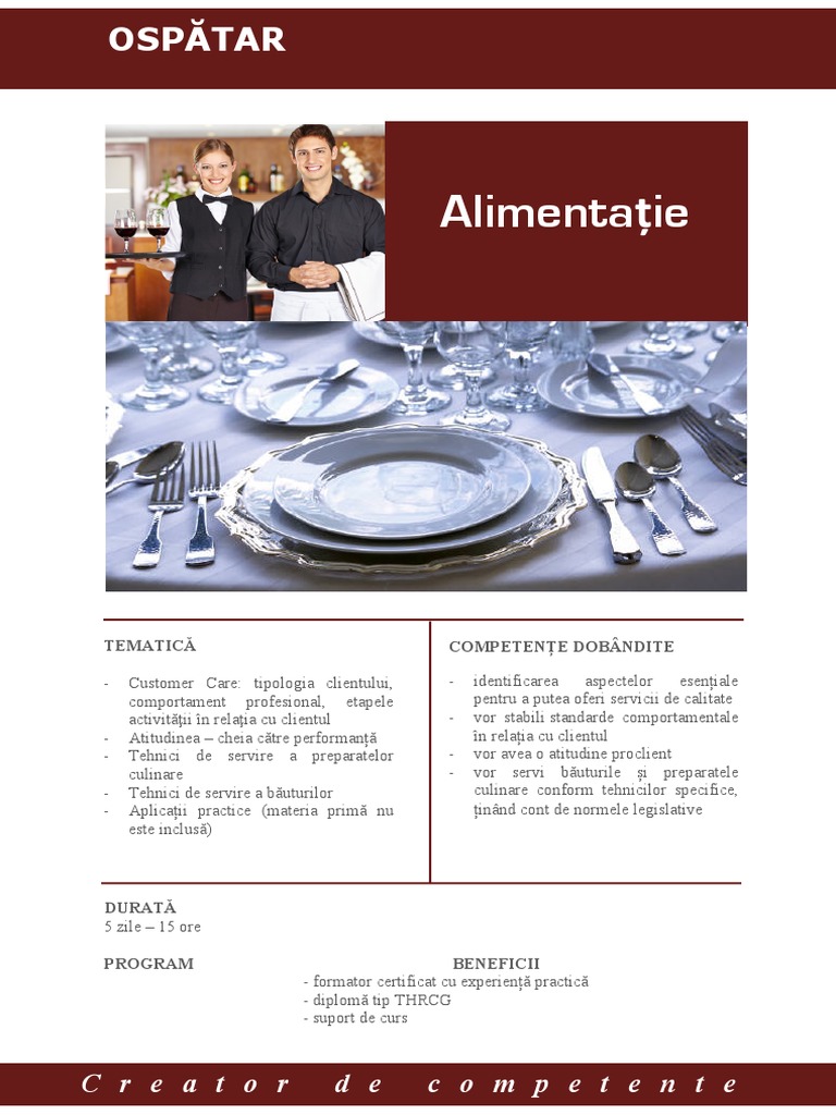 Curs Chelner | PDF