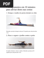 8 Alongamentos Em 10 Minutos Para Aliviar Dores Nas Costas