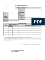 Formato 15registro de Comunicaciones - I.E.