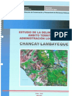 Estudio de Delimitacion Del Ambito Territorial de La Administracion Local de Agua Chancay - Lambayeque