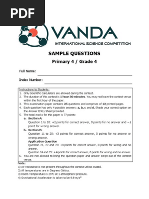 Contoh Soal Vanda Internasional Science Compettions Untuk Sd Kelas 4 Weight Weighing Scale