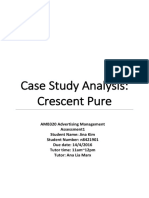 Crescent Pure Case Study Analysis: Undecided Positioning Impacts Plans
