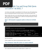 How To Enable User and Group Disk Quota On CentOS 7