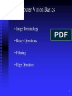 Computer Vision Basics: Image Terminology - Binary Operations - Filtering - Edge Operators