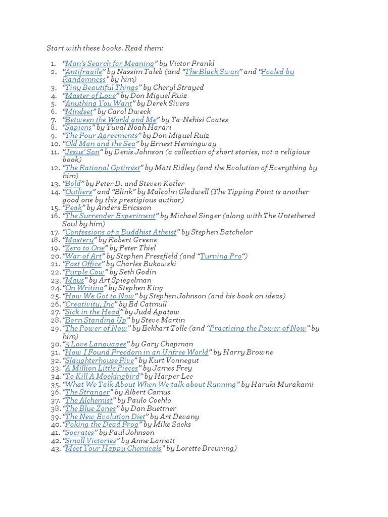 Must Read Books | PDF