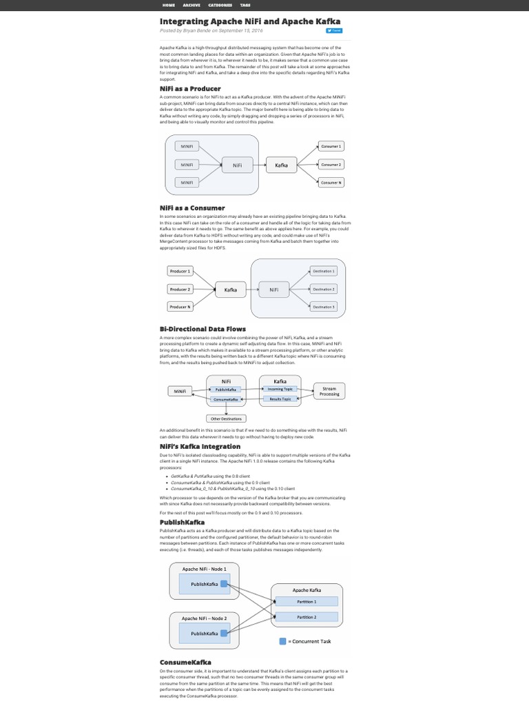 Integrating Apache Nifi and Apache Kafka | PDF | Information Technology ...