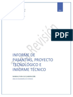 Manual para Informe de Pasantías, Proyecto Tecnológico e Informe Técnico