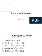 Rela%onal Calculus: Infs 614