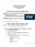 Listas duplas não ordenadas e circulares base não ordenadas