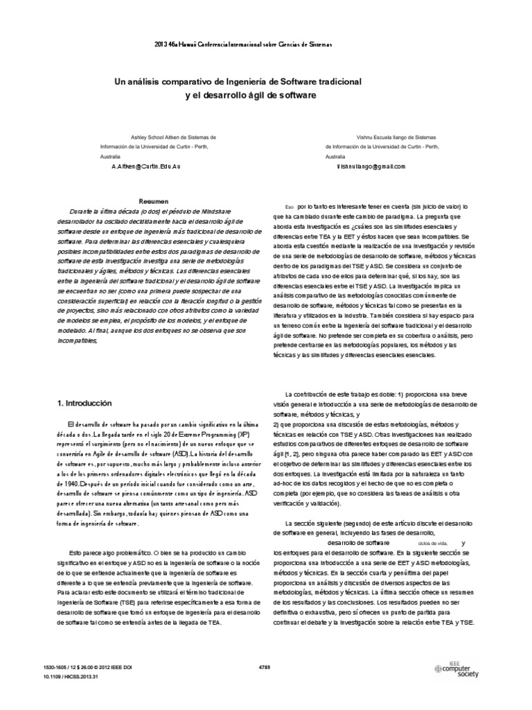 A Comparative Analysis of Traditional Software Engineering and Agile ...