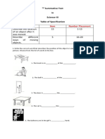 1-5 Summative Test in Science-III (3rd Quarter)