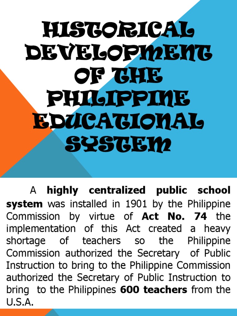 Historical Development of The Philippine Educational System | PDF ...